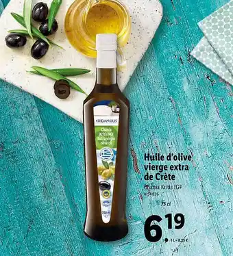 Lidl Huile D'olive Vierge Extra De Crète Eridanous offre