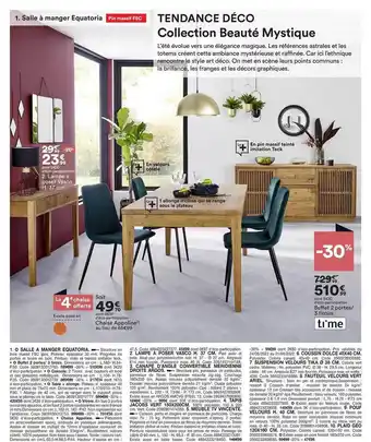 BUT Lampe à Poser Vasco, Chaise Appoline, Buffet 2 Portes-3 Tiroirs offre