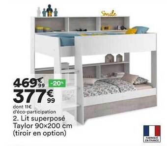 BUT Lit Superposé Taylor (tiroir En Option) offre