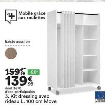 BUT Kit Dressing Avec Rideau Move offre