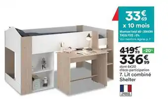 BUT Lit Combiné Shelter offre
