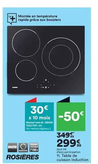 BUT Table De Cuisson Induction Rosières offre