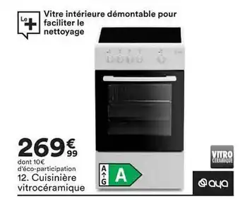 BUT Cuisinière Vitrocéramique Aya offre