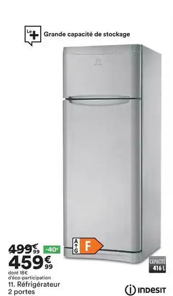 BUT Réfrigérateur 2 Portes Indesit offre