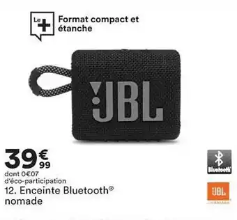 BUT Enceinte Bluetooth Nomade Jbl offre