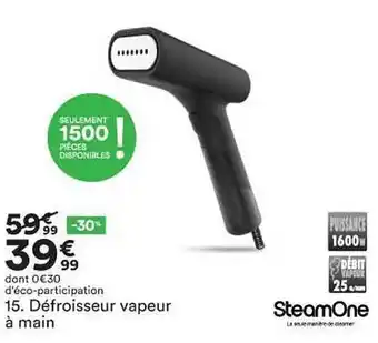 BUT Défroisseur Vapeur à Main Steamone offre