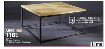 BUT Table Basse Gustave Time offre