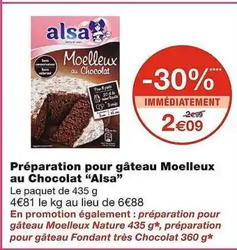 Préparation Pour Gâteau Moelleux Au Chocolat
