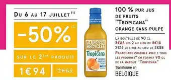 Monoprix 100% Pur Jus De Fruits offre
