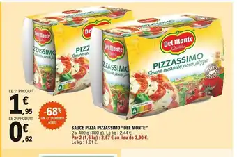 E.Leclerc Express Sauce Pizza Pizzassimo "Del Monte" offre