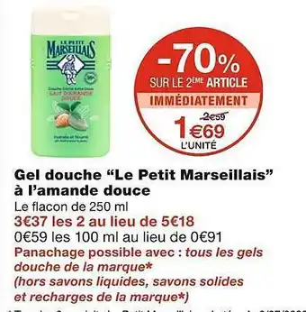 Monoprix Gel Douche offre
