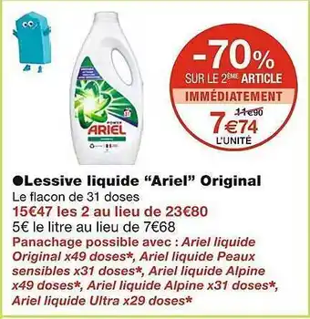 Monoprix Lessive Liquide offre
