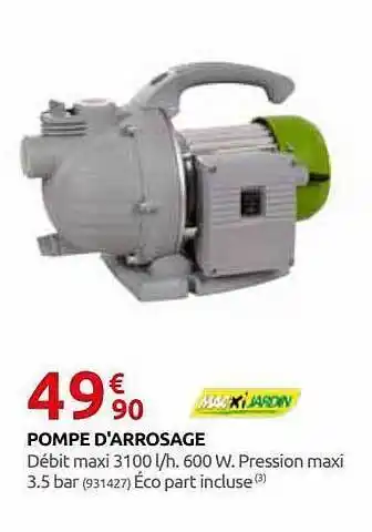 Rural Master Pompe D'arrosage Macxi Jardin offre