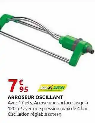 Rural Master Arroseur Oscillant Macxi Jardin offre