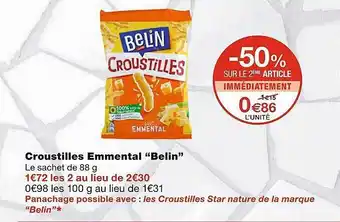Monoprix Croustilles Emmental offre