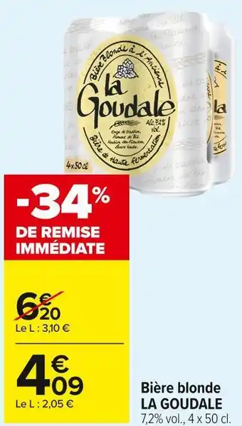 Carrefour Market La goudale bière blonde offre