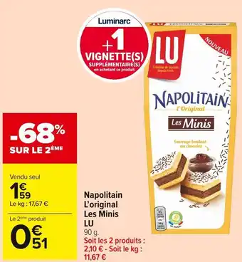 Carrefour Market Lu napolitain l’original les minis offre
