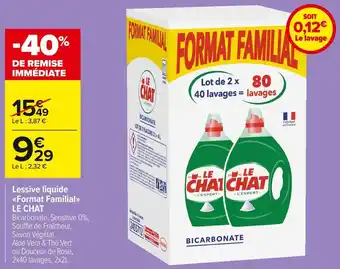 Carrefour Market Le chat lessive liquide format familial offre
