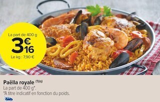 Carrefour Market Paëlla royale offre