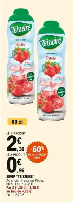 E.Leclerc Express Sirop "Teisseire" offre