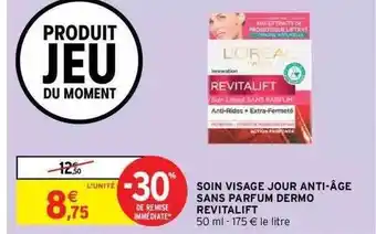 Intermarché Express Soin Visage Jour Anti-âge Sans Parfum Dermo Revitalift offre