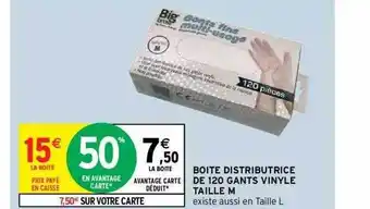 Intermarché Express Boîte Distributrice De 120 Gants Vinyle Taille M offre