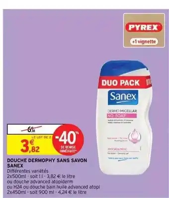 Intermarché Express Douche Dermophy Sans Savon Sanex offre