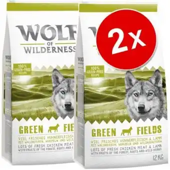 Zooplus Lot wolf of wilderness 2 x 12 kg - sans céréales offre