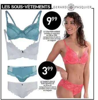 Stokomani Les Sous-vêtements Gerard Pasquier offre