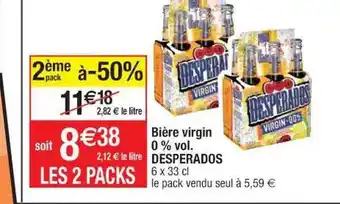 Cora x Carrefour Bière Virgin 0% Vol. Desperados offre