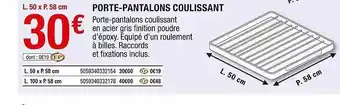 Brico Dépôt Porte-pantalons Coulissant offre