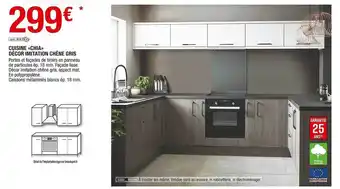 Brico Dépôt Cuisina «chia» Décor Imitation Chêne Gris offre