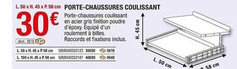 Brico Dépôt Porte-chaussures Coulissant offre