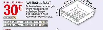 Brico Dépôt Panier Coulissant offre