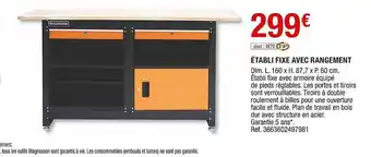 Brico Dépôt établi Fixe Avec Rangement offre