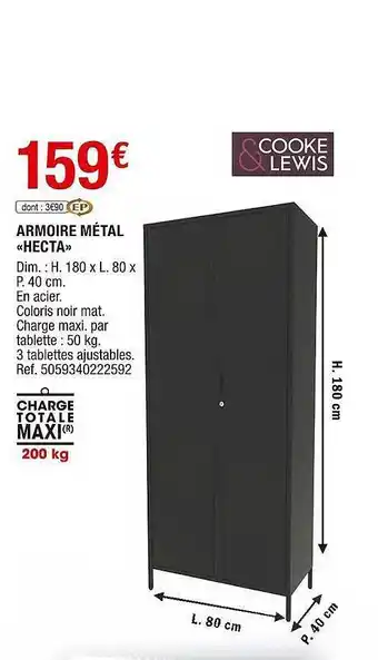 Brico Dépôt Armoire Métal «hecta» offre