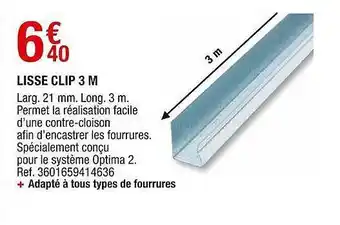 Brico Dépôt Lisse Clip 3 M offre