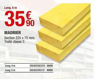 Brico Dépôt Madrier offre