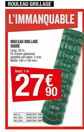 Brico Dépôt Rouleau Grillage Soudé offre