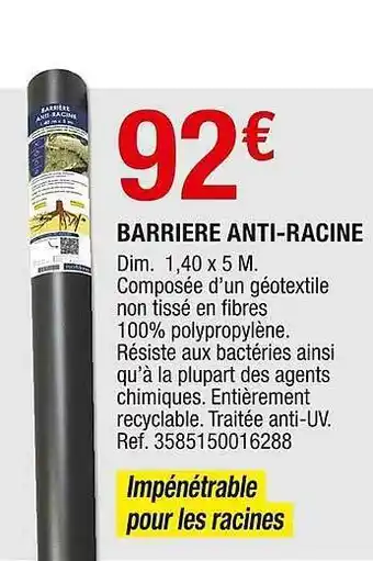 Brico Dépôt Barrière Anti-racine offre