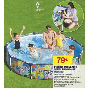 Bricomarché Piscine Tubulaire Steel Pro Ronde Bestway offre