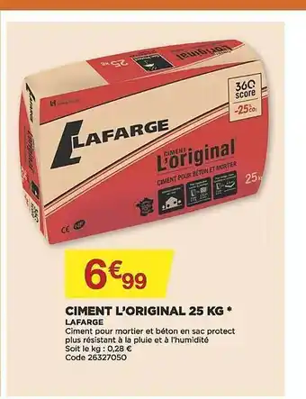 Prix sac de ciment lafarge 25 kg hotsell