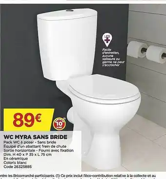 Bricomarché Wc Myra Sans Bride offre