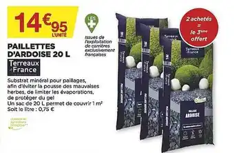 Bricomarché Paillettes D'ardoise 20l Terreaux France offre