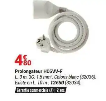 Prolongateur H05vv-f