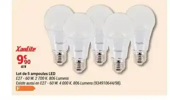 Bricorama Lot De 5 Ampoules Led Xanlite offre