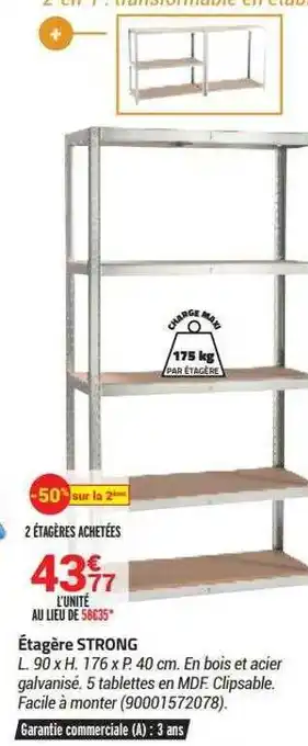 Bricorama étagère Strong offre