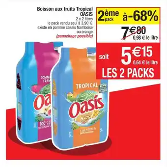 Cora x Carrefour Boisson Aux Fruits Tropical Oasis offre