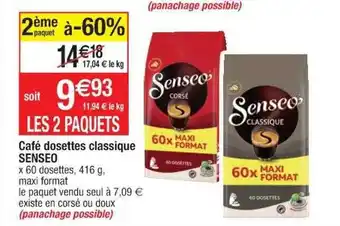 Cora x Carrefour Café Dosettes Classique Senseo offre