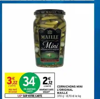 Intermarché Hyper Cornichons Mini L'original Maille offre